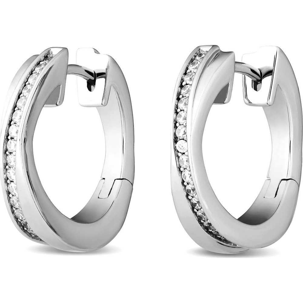 Jette Créoles 925 Argent rhodié Boucles d'oreilles