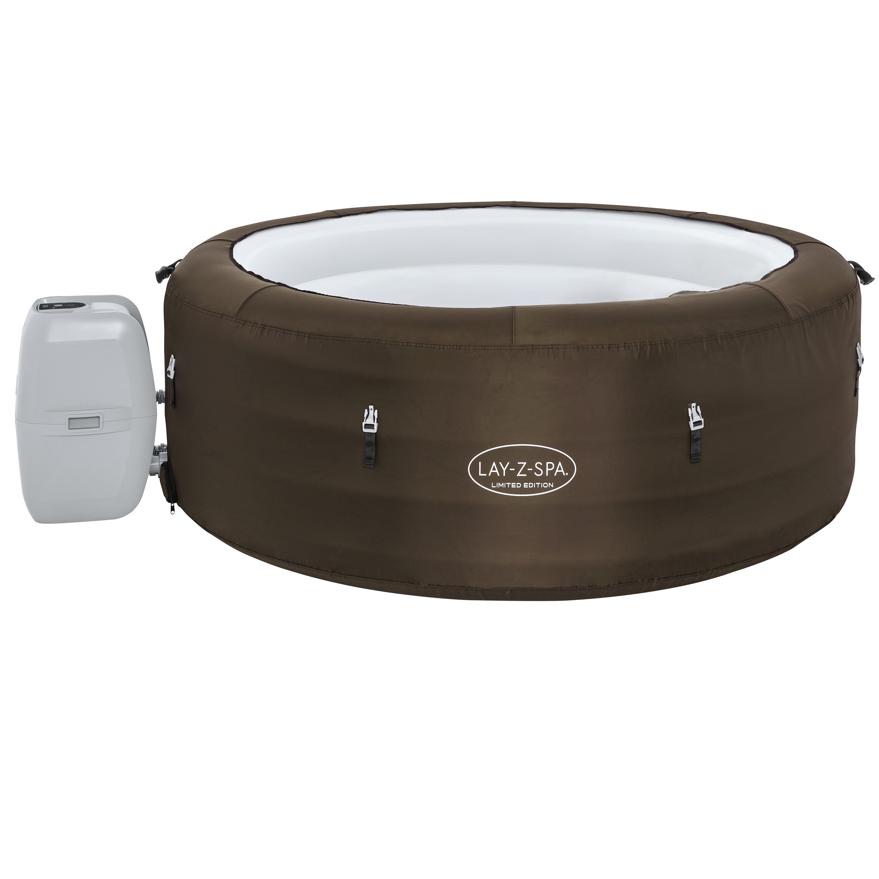 BESTWAY Whirlpool LayZSpa, Whirpool Ø196cm Lay-Z-Spa Aufblasbar Pool Massage-System 24 Std. Service von Bestway Filterpumpe Indoor & Outdoor TÜV/GS geprüft
