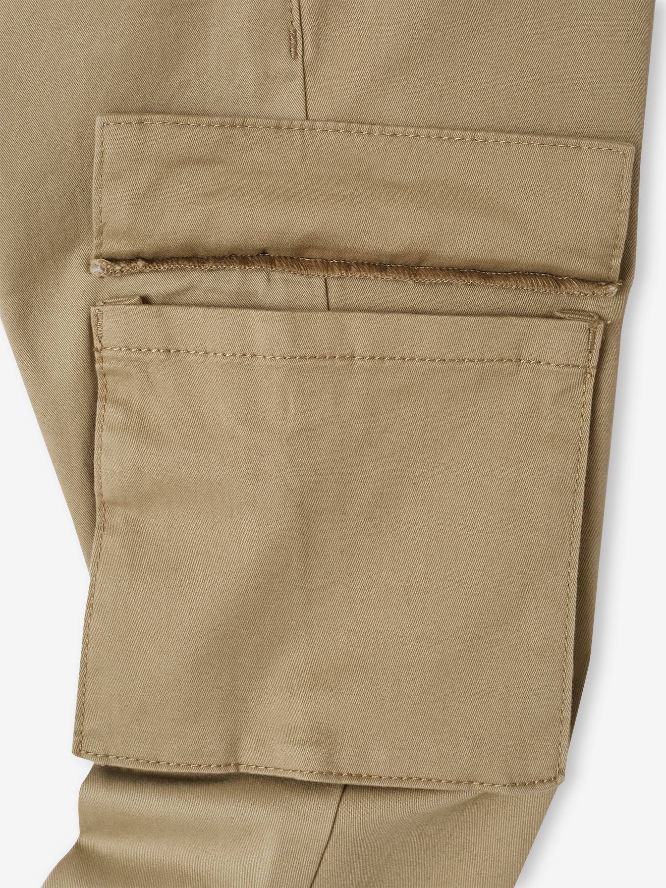Pantalon cargo MorphologiK garçon Tour de Hanches MEDIUM facile à enfiler bronze