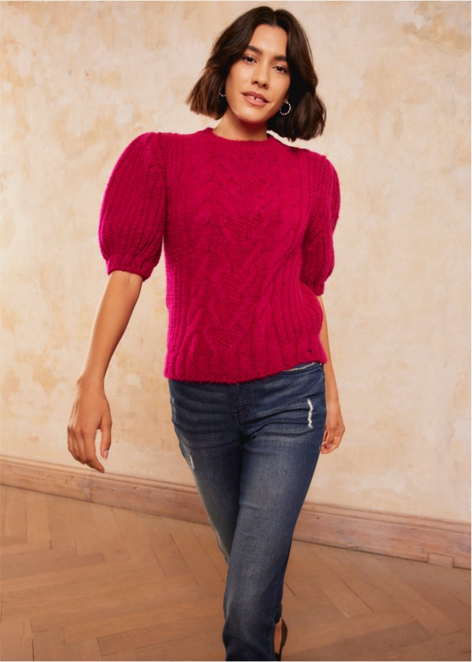 Pullover mit Zopfmuster