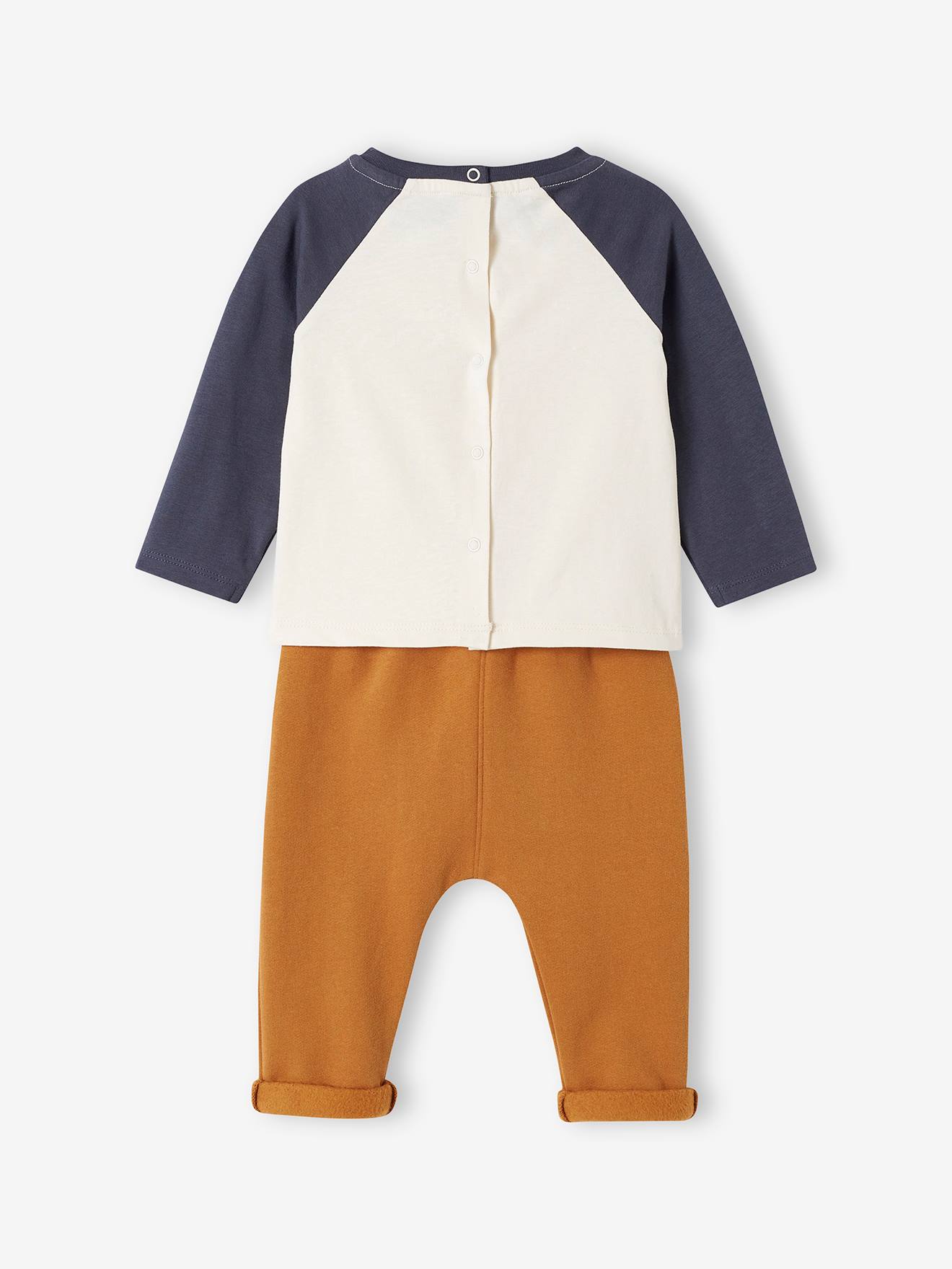 Ensemble bébé : T-shirt à personnaliser + pantalon en molleton vert
