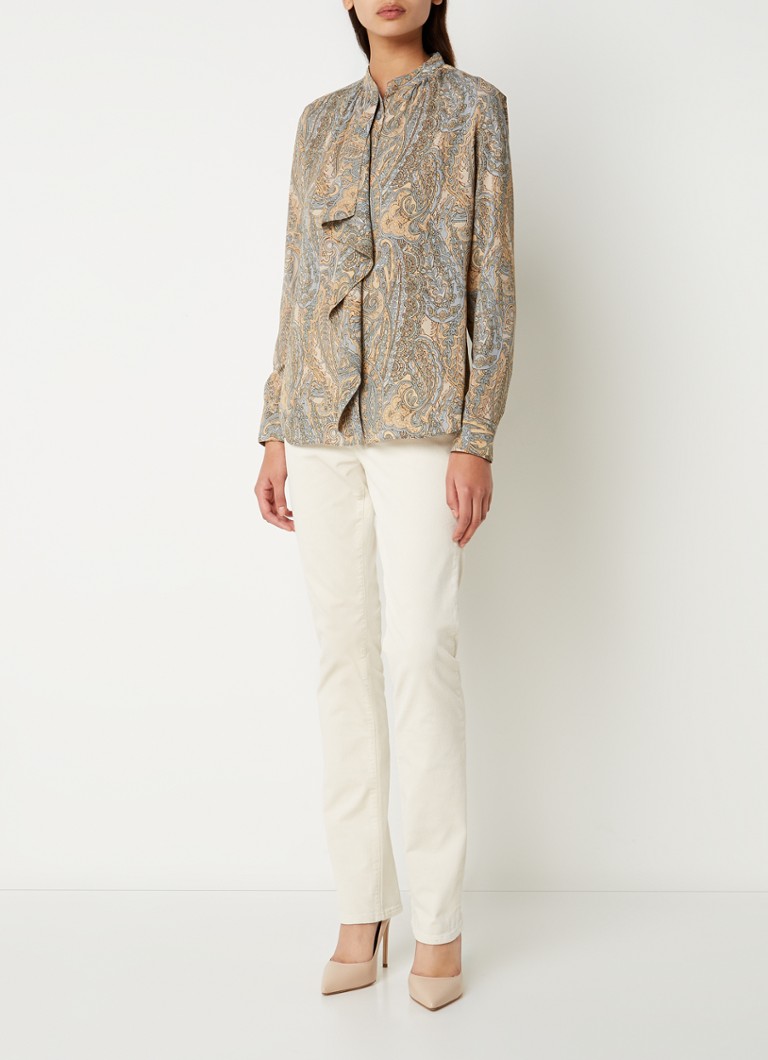 Calça de veludo cotelê Ralph Lauren de cintura média e corte reto