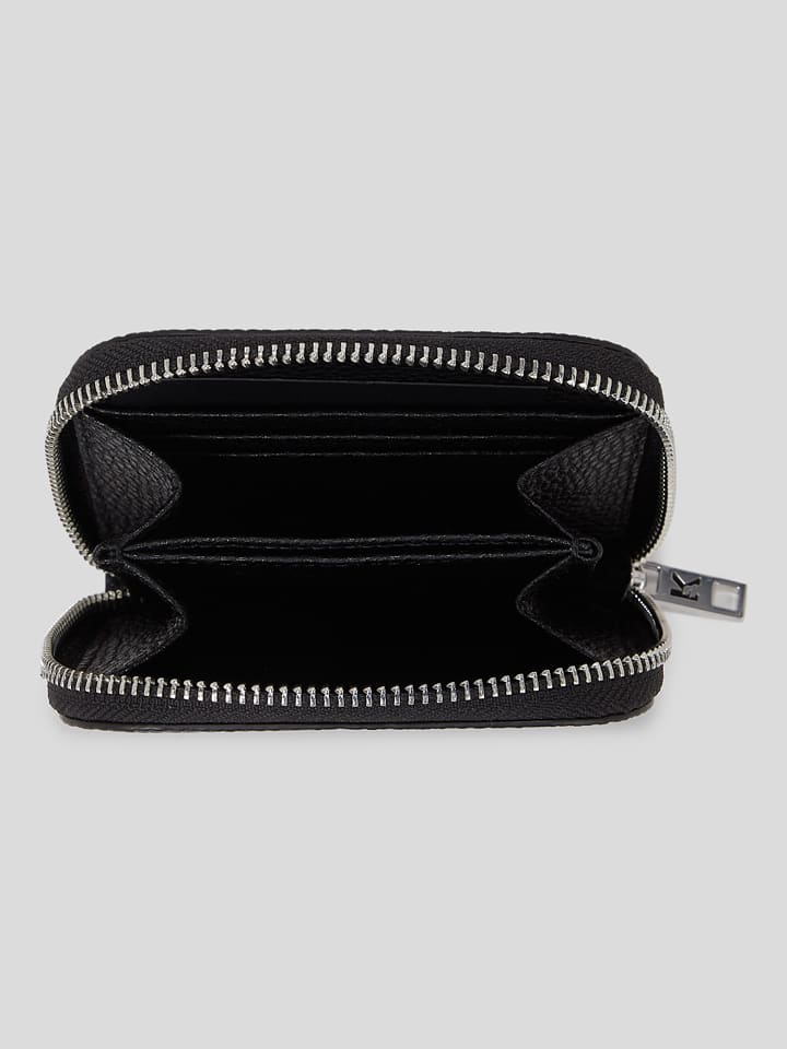 Karl Lagerfeld Leder-Geldbörse in Schwarz günstig kaufen onesize