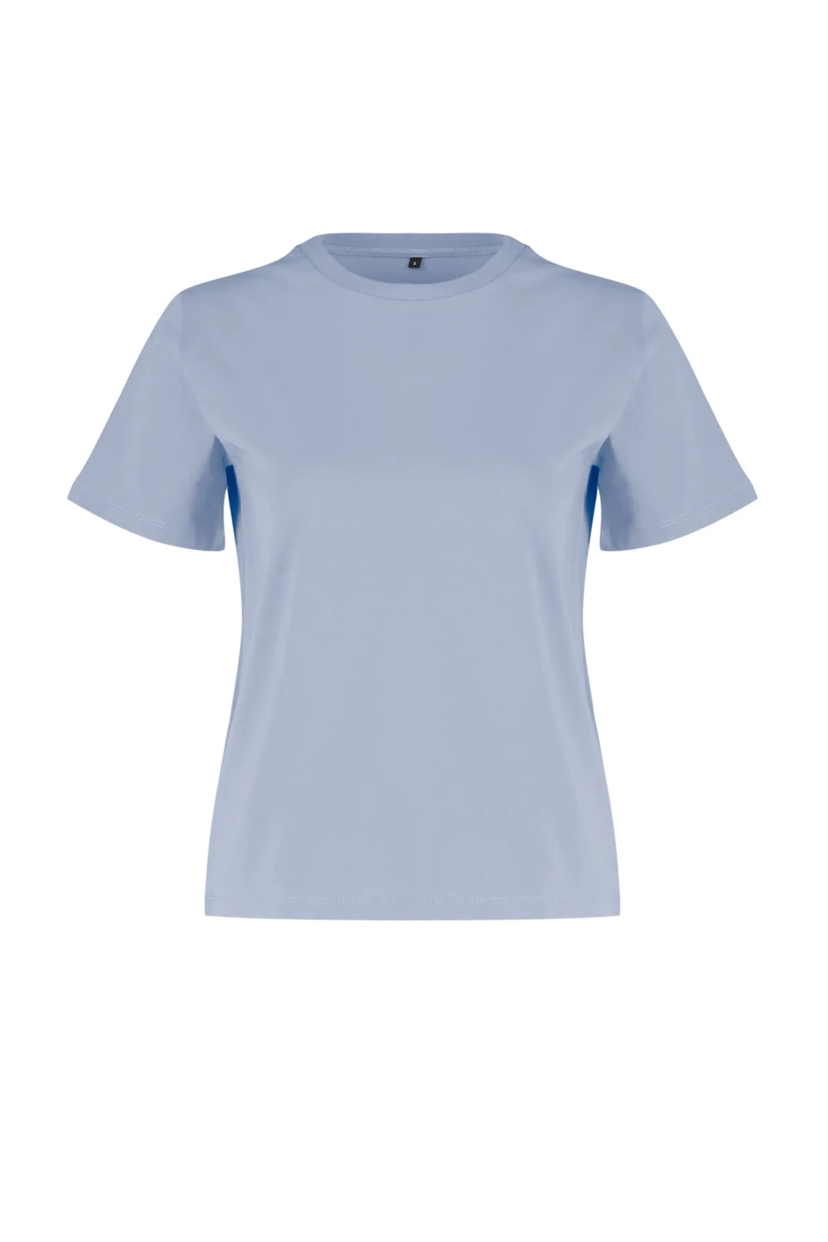 Trendyol Collection  Graues Basic-Strick-T-Shirt mit Rundhalsausschnitt aus 100 % Baumwolle TWOSS23TS00000