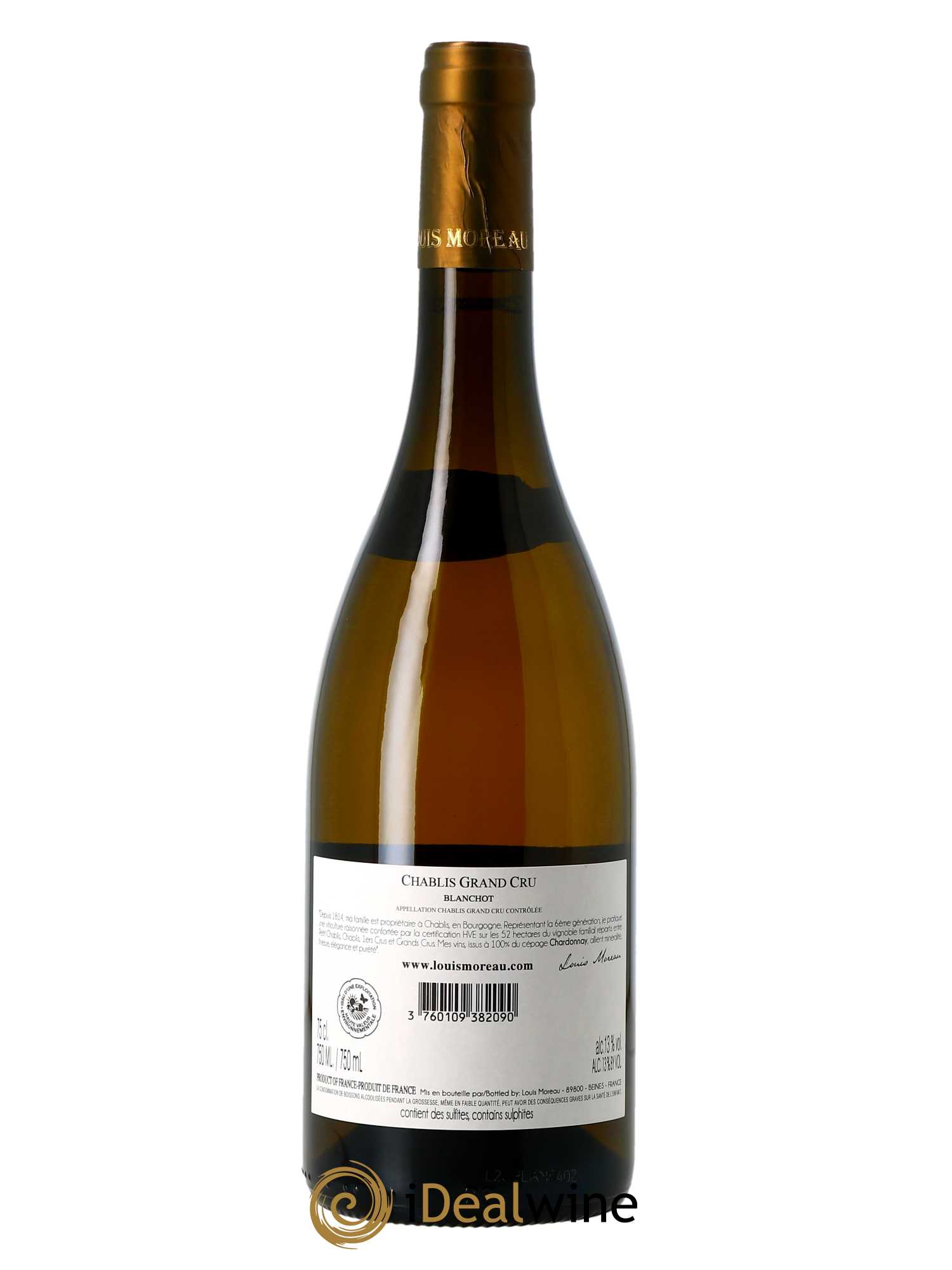 Chablis Grand cru Les Blanchots Louis Moreau  2020 - Lot de 1 Bouteille