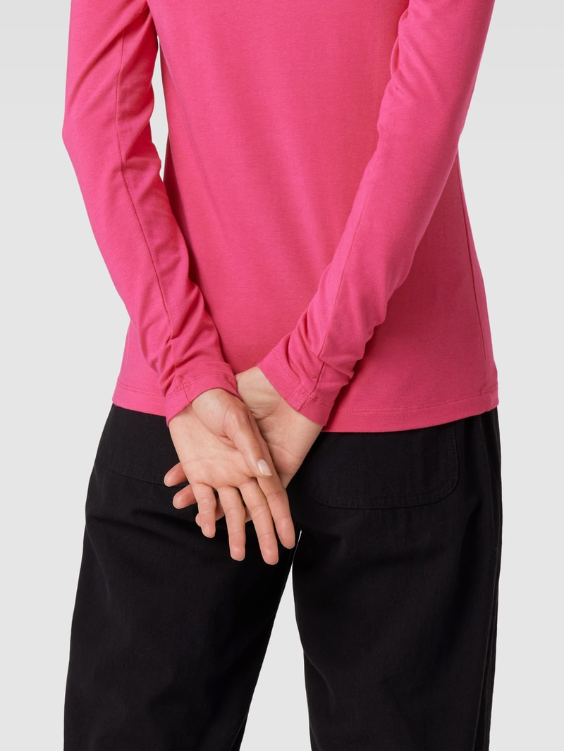 Longsleeve mit U-Boot-Ausschnitt in fuchsia