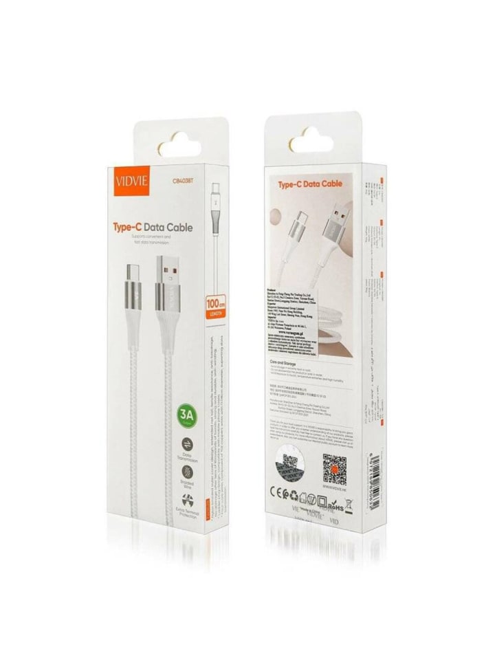 COFI 1453 Ladekabel USB - USB-C - Datenkabel 100 cm in Weiß/Silber in Weiß/Silber günstig kaufen 100