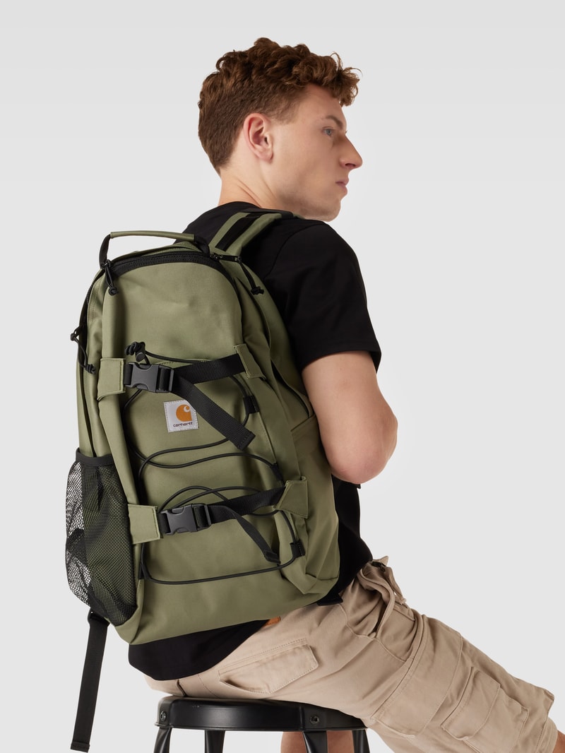 Rucksack mit Label-Detail Modell 'KICKFLIP' in grün