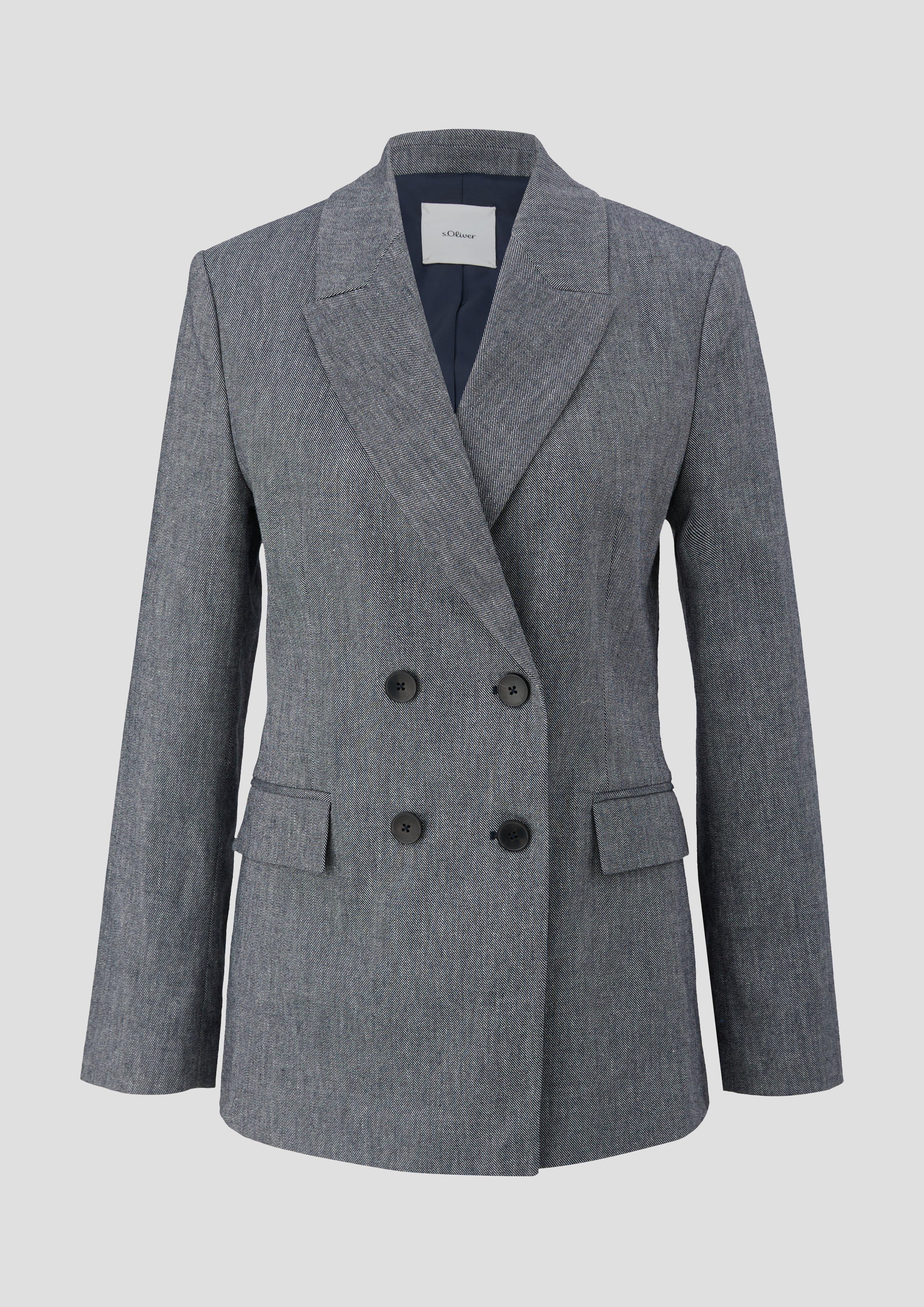 Taillierter Longblazer aus Baumwollmix  2141406-59W2