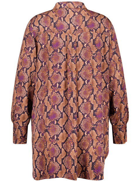 Longbluse mit Schlangen-Print
