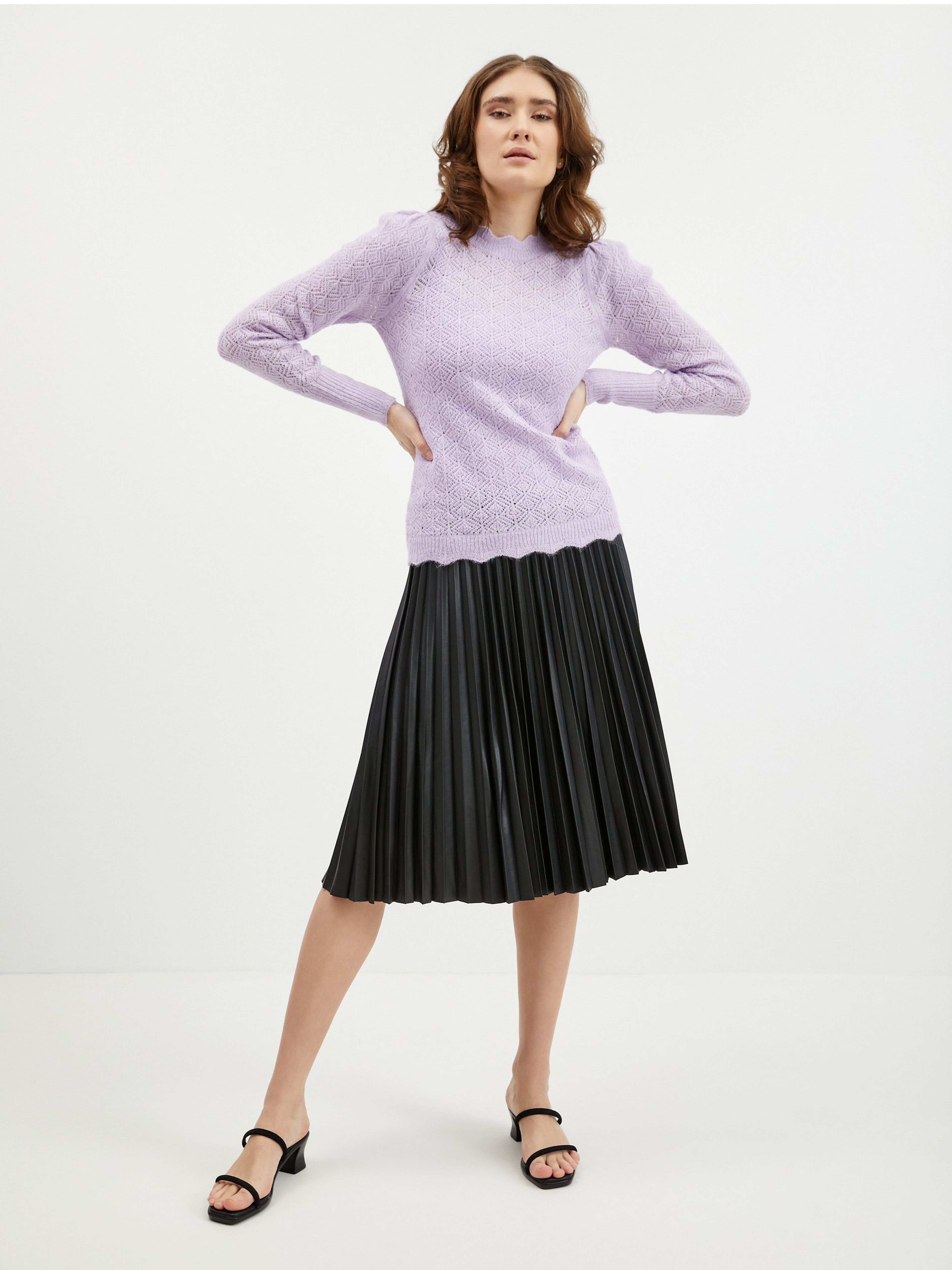 Hellvioletter Damen Pullover mit Wolle ORSAY