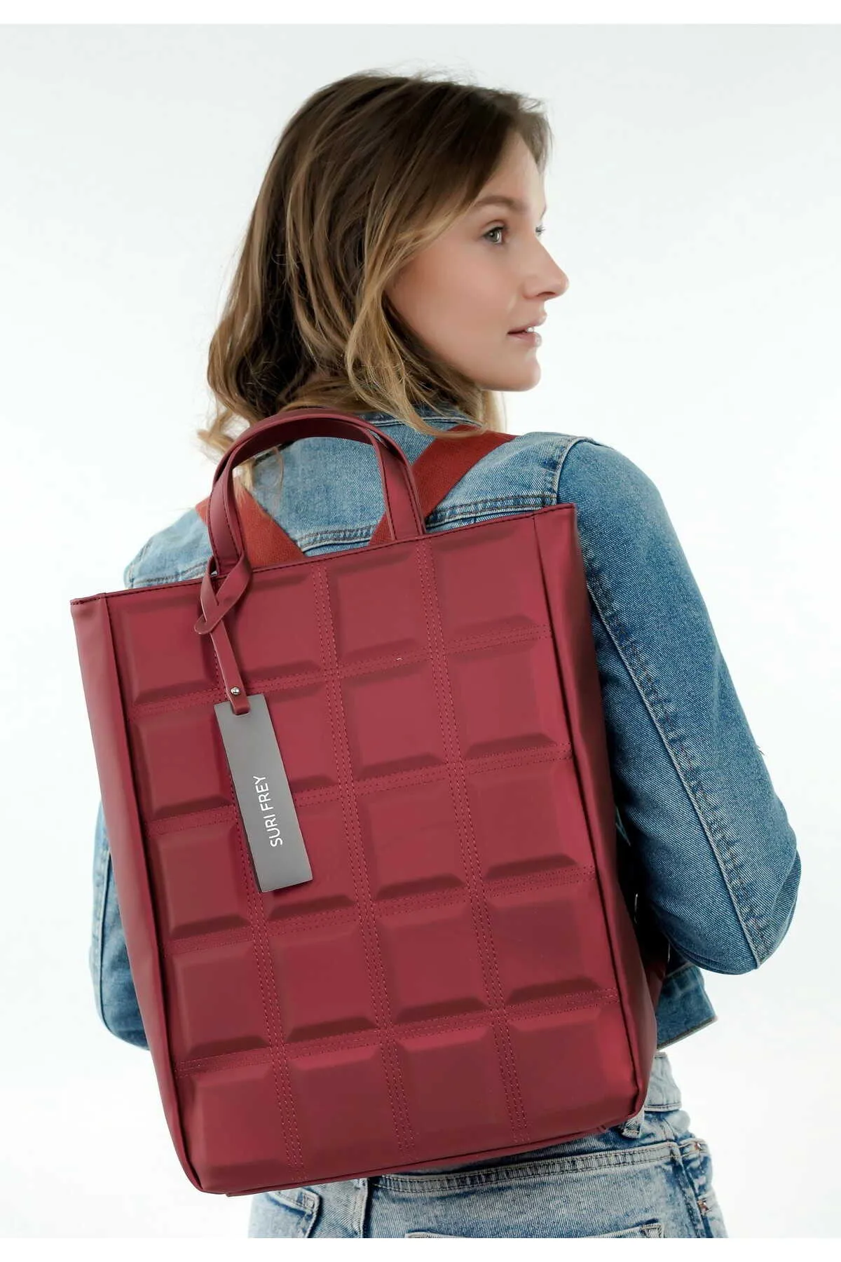 SURI FREY  Rucksack - Rot - Unifarben