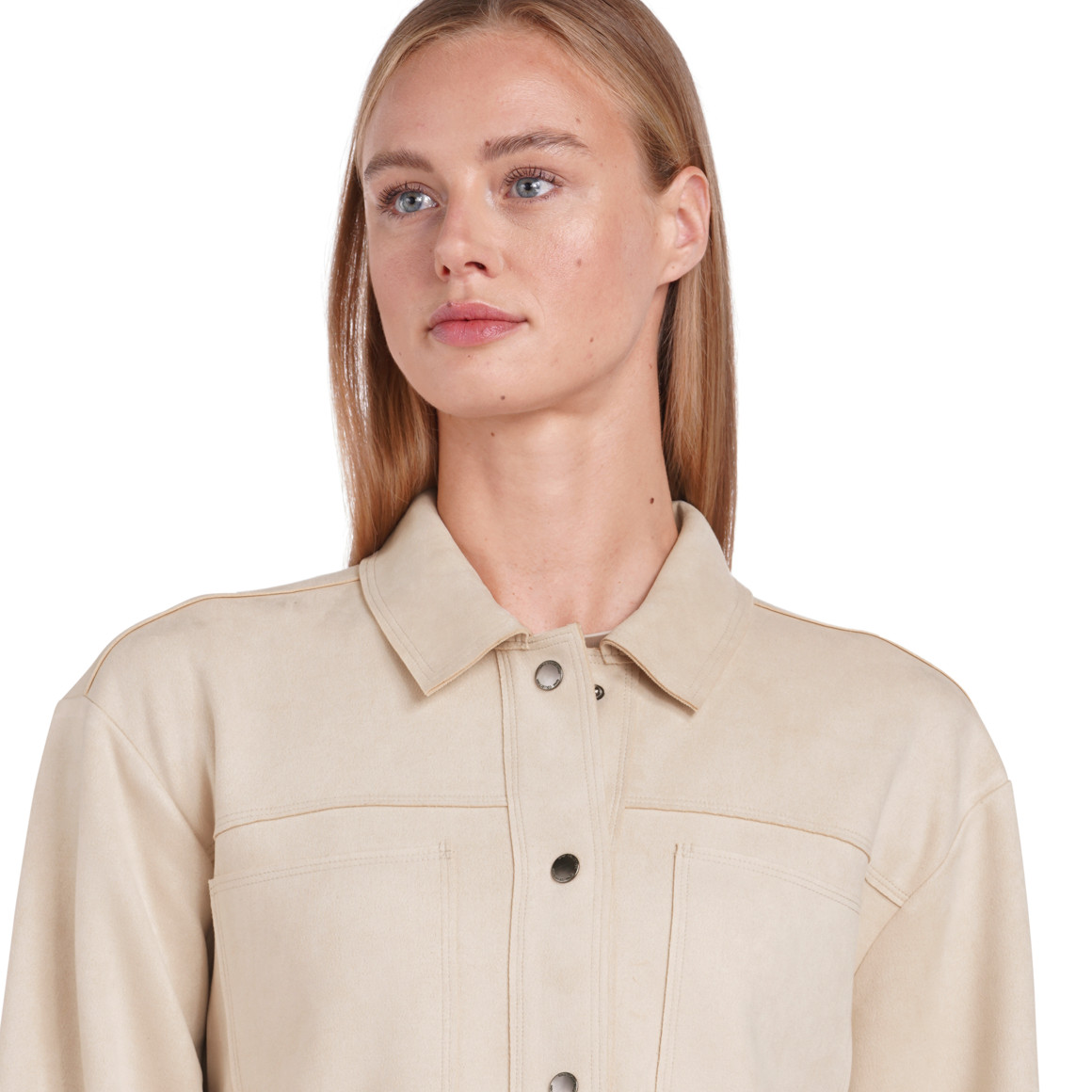 Damen Velours-Jacke mit Bindegürtel