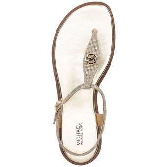 Michael Kors Mallory Thong Sandale in gold