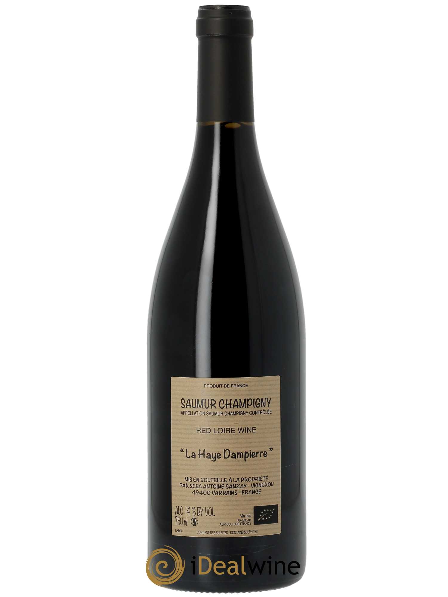 Saumur-Champigny La Haye Dampierre Antoine Sanzay  2020 - Lot de 1 Bouteille