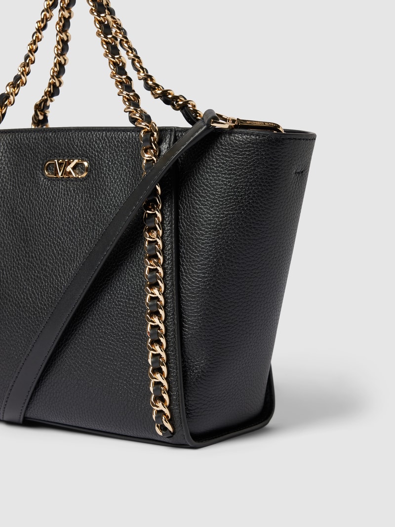 Handtasche mit Label-Applikation Modell 'WESTLEY' in schwarz