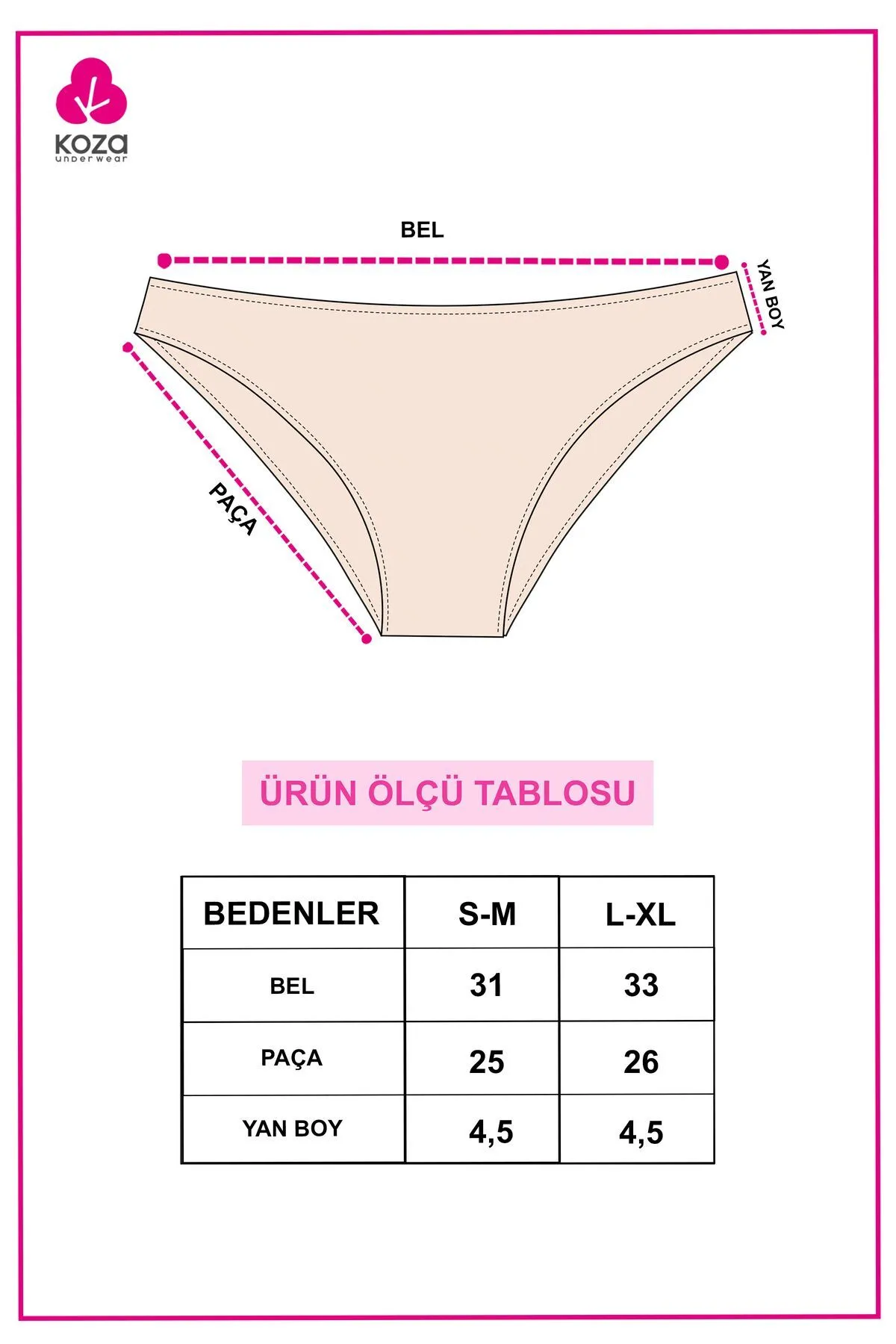 koza iç giyim  Unterhosen - Mehrfarbig - Muster