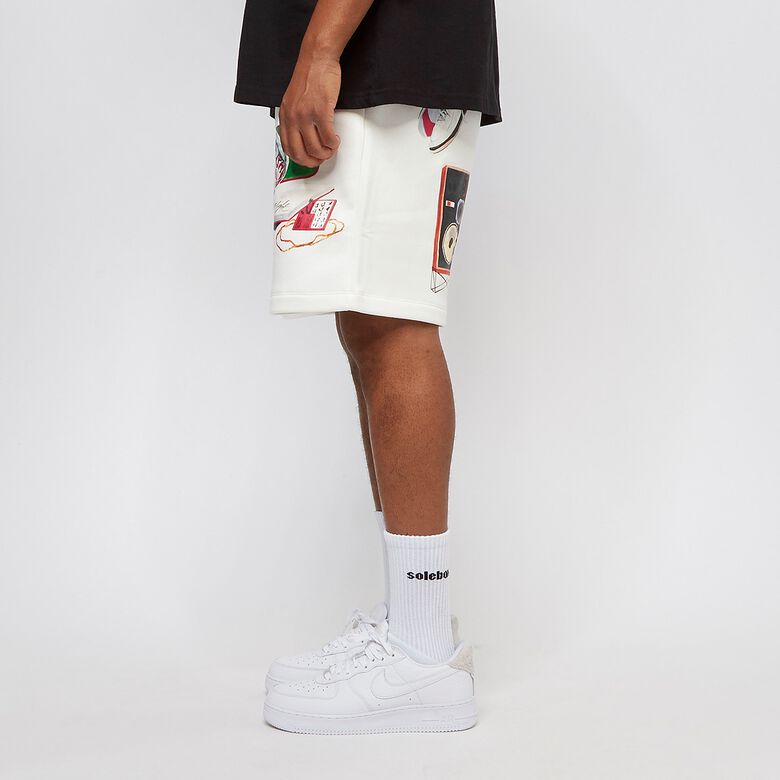 NIKE Flight Artist Fleece Shorts sail/black/university red