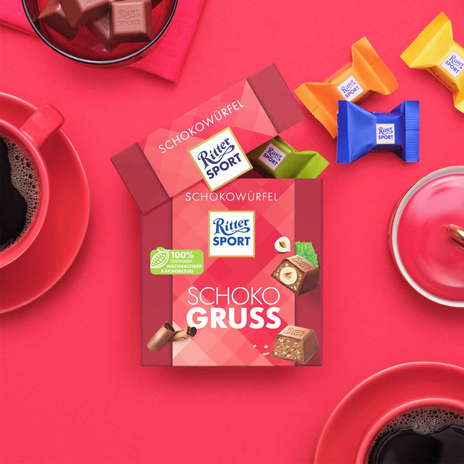 Ritter Sport Schokowürfel Schokogruss 22er