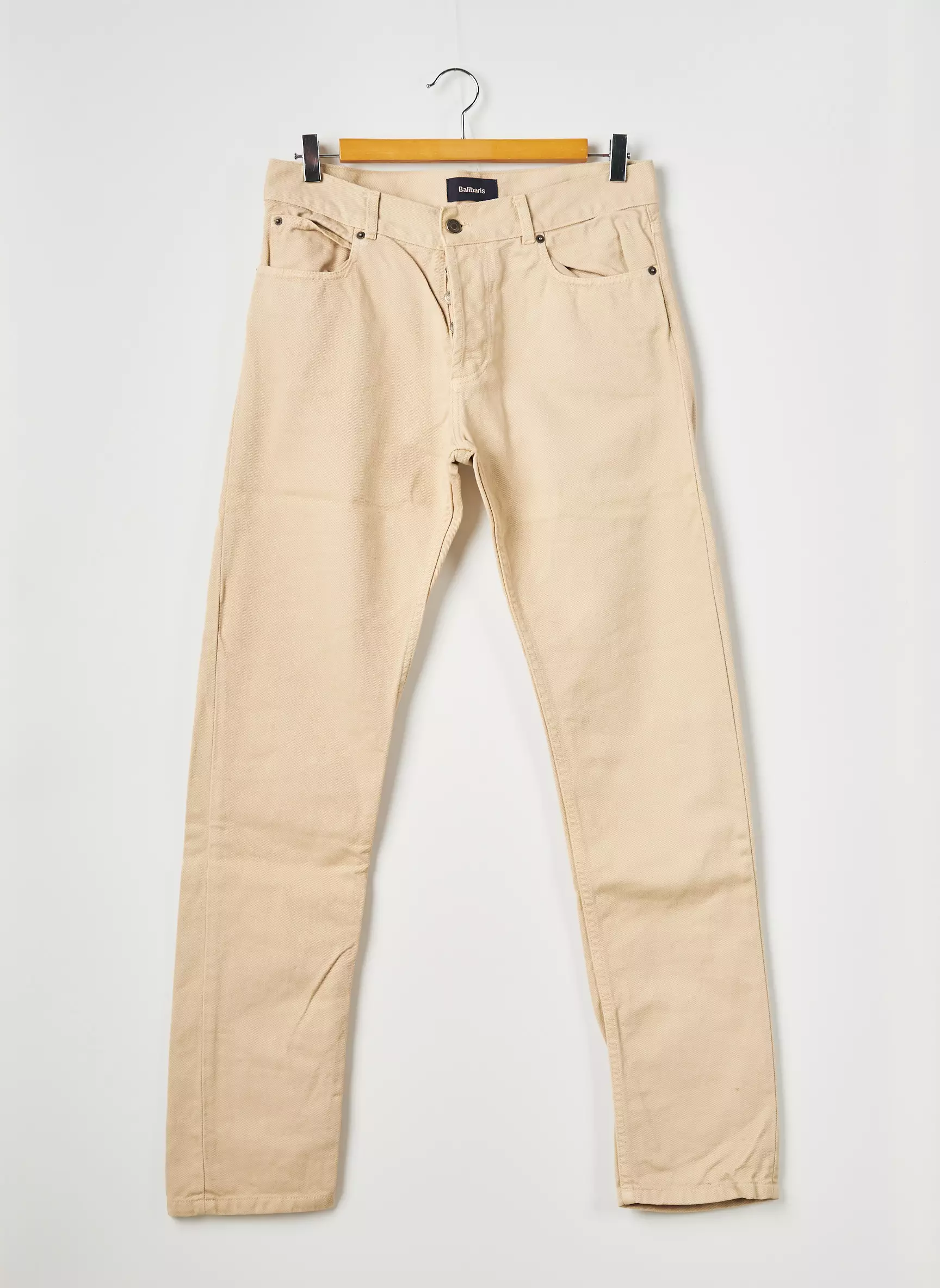 Balibaris Jeans Coupe Slim Homme couleur beige