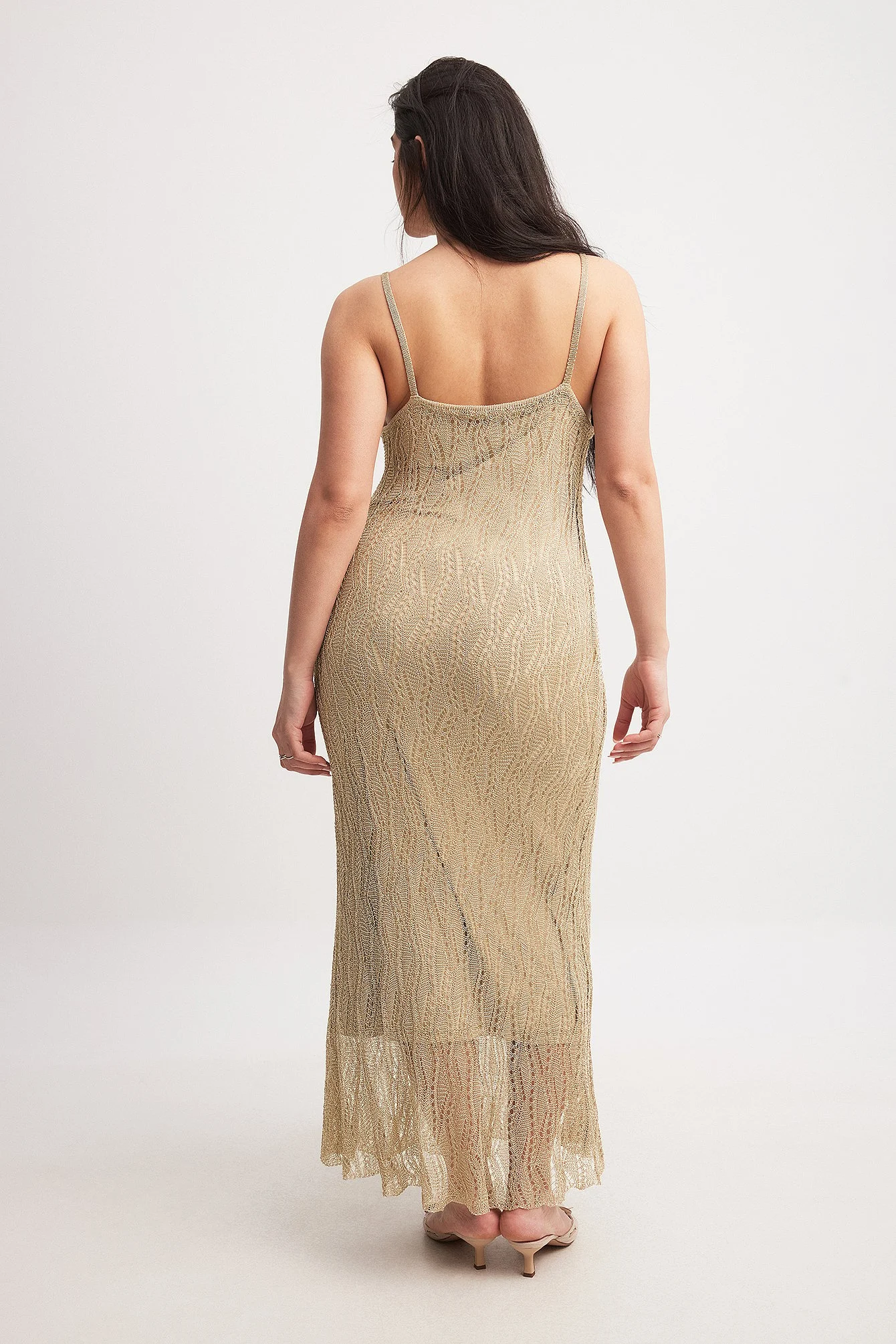 Strick-Midikleid mit Rückendetail