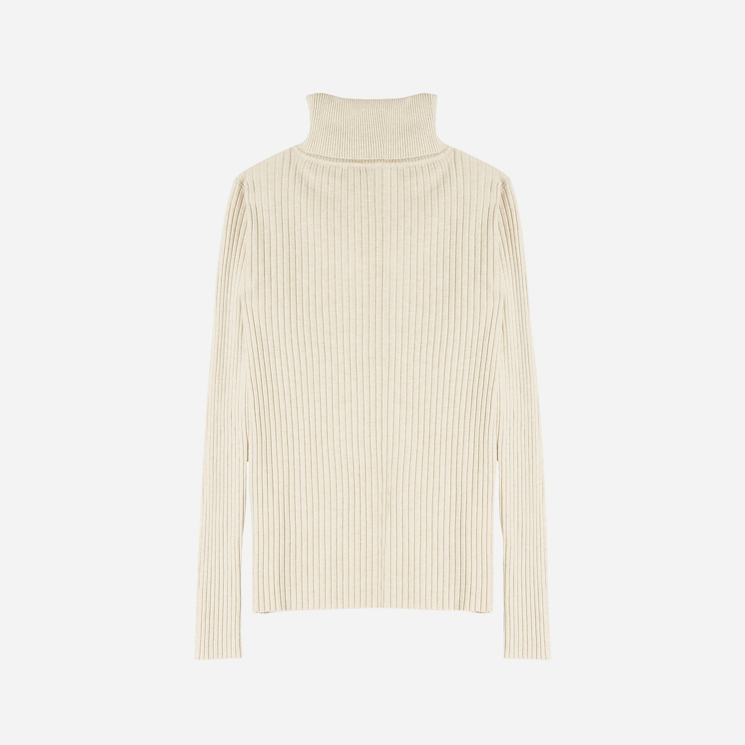 Pull à col roulé TEXTO beige - taille unique