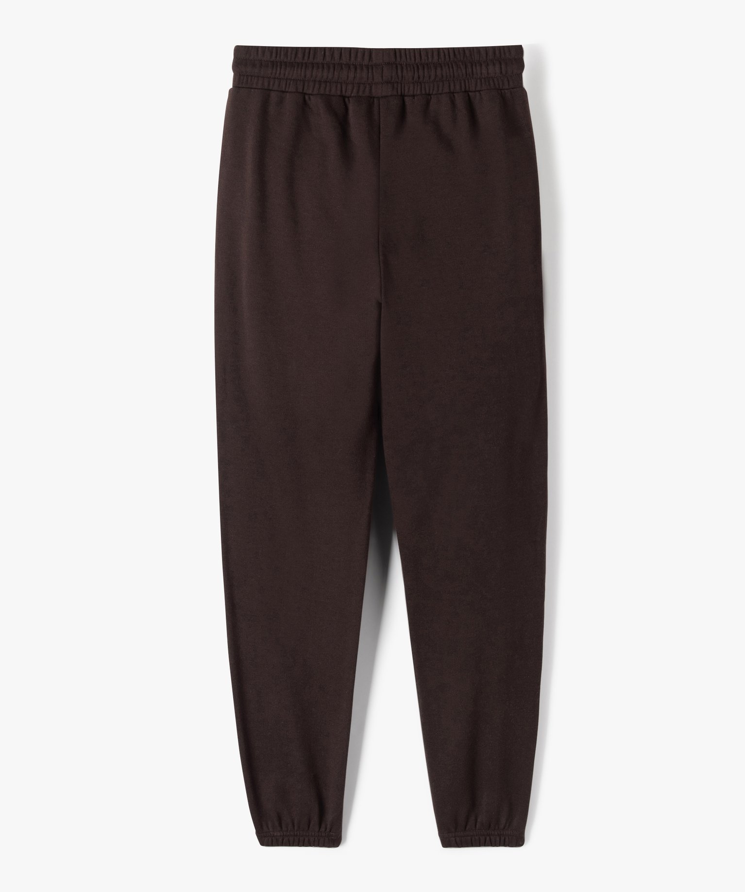 Pantalon de jogging fille avec intérieur molletonné marron | GEMO