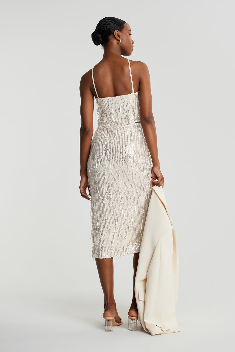 Fringe sequins skirt