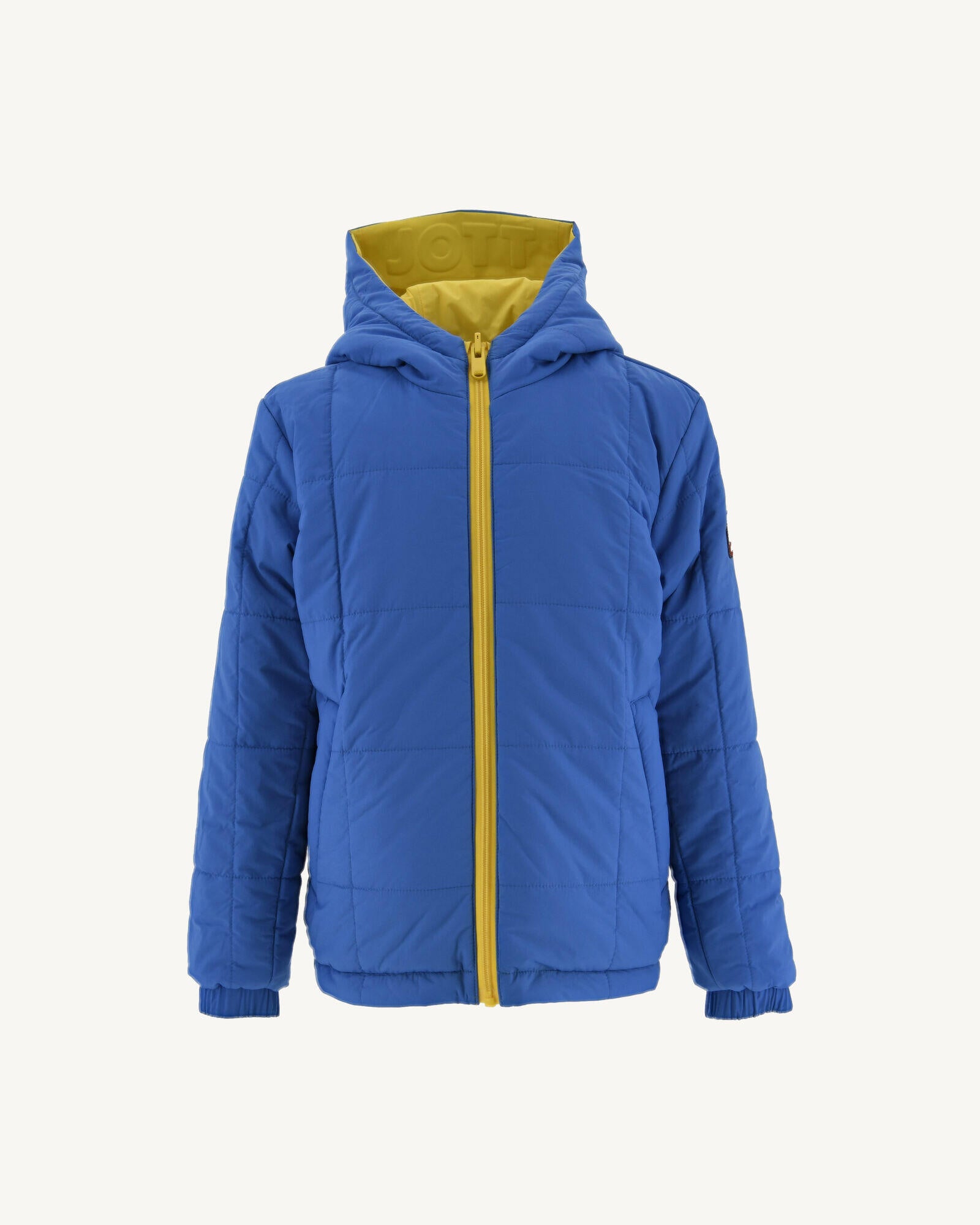 Doudoune Ultralight réversible à capuche Citron/Azur enfant Rosso