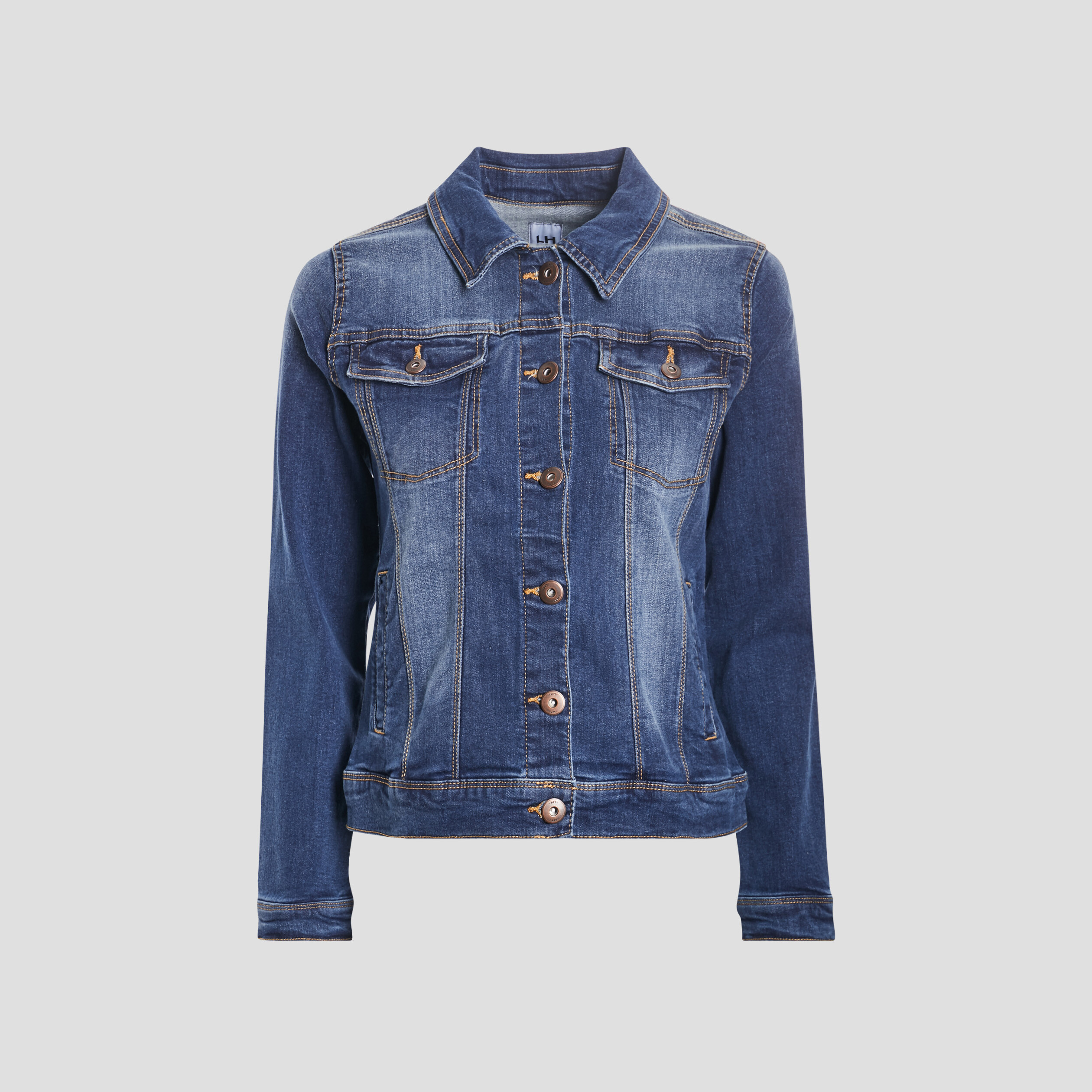 Veste droite en jean denim stone femme | La Halle