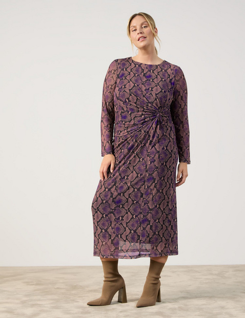 Midikleid mit seitlicher Drapierung
