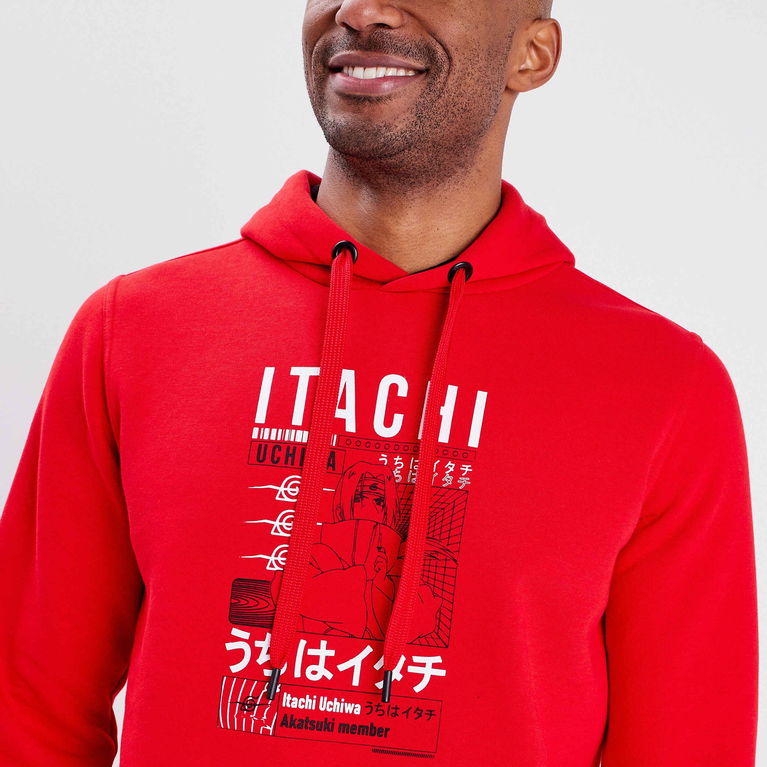 Sweat à capuche hoodie Itachi Naruto rouge homme | La Halle