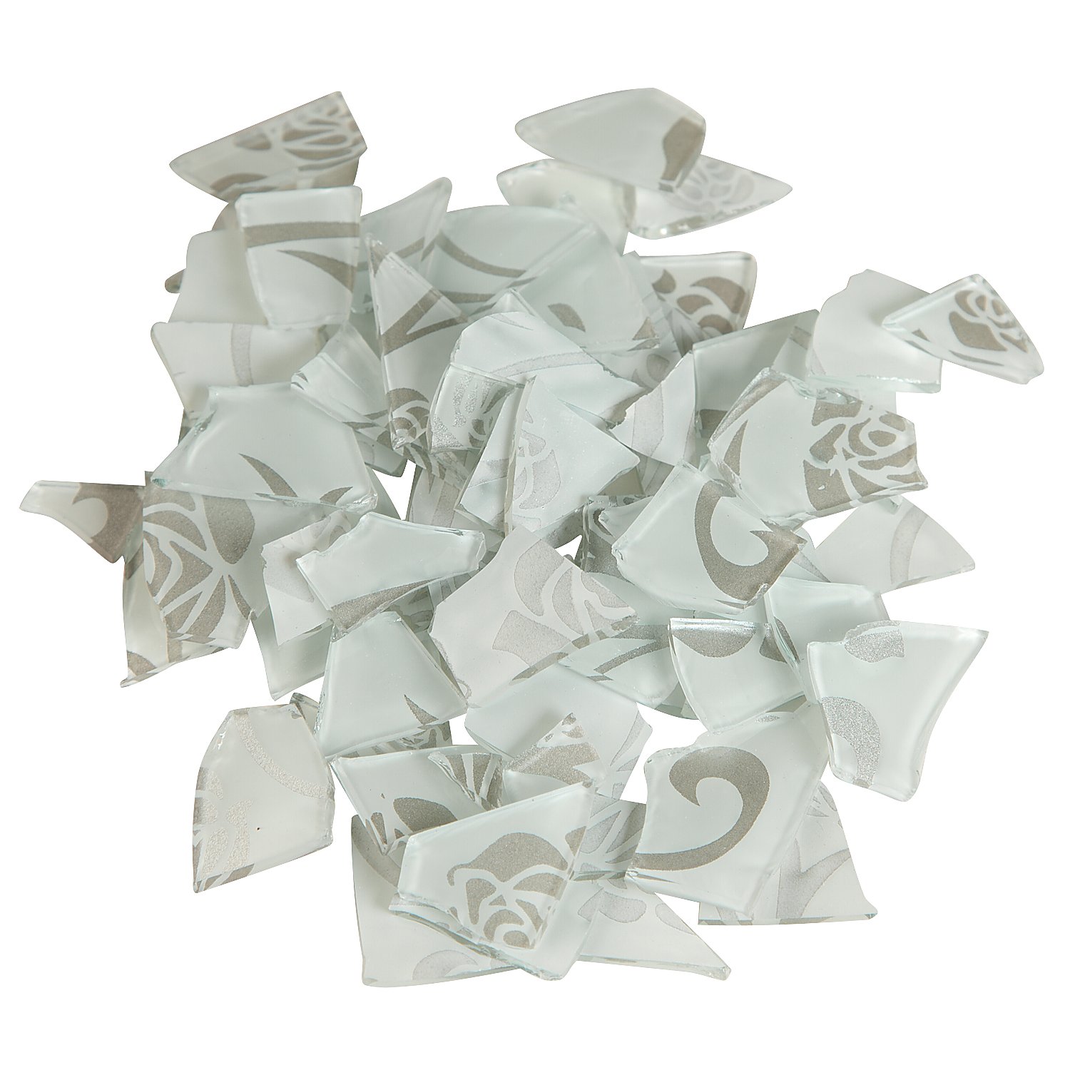 Retro-Mosaik, weiß/silber, 20–30 mm, 100 g
