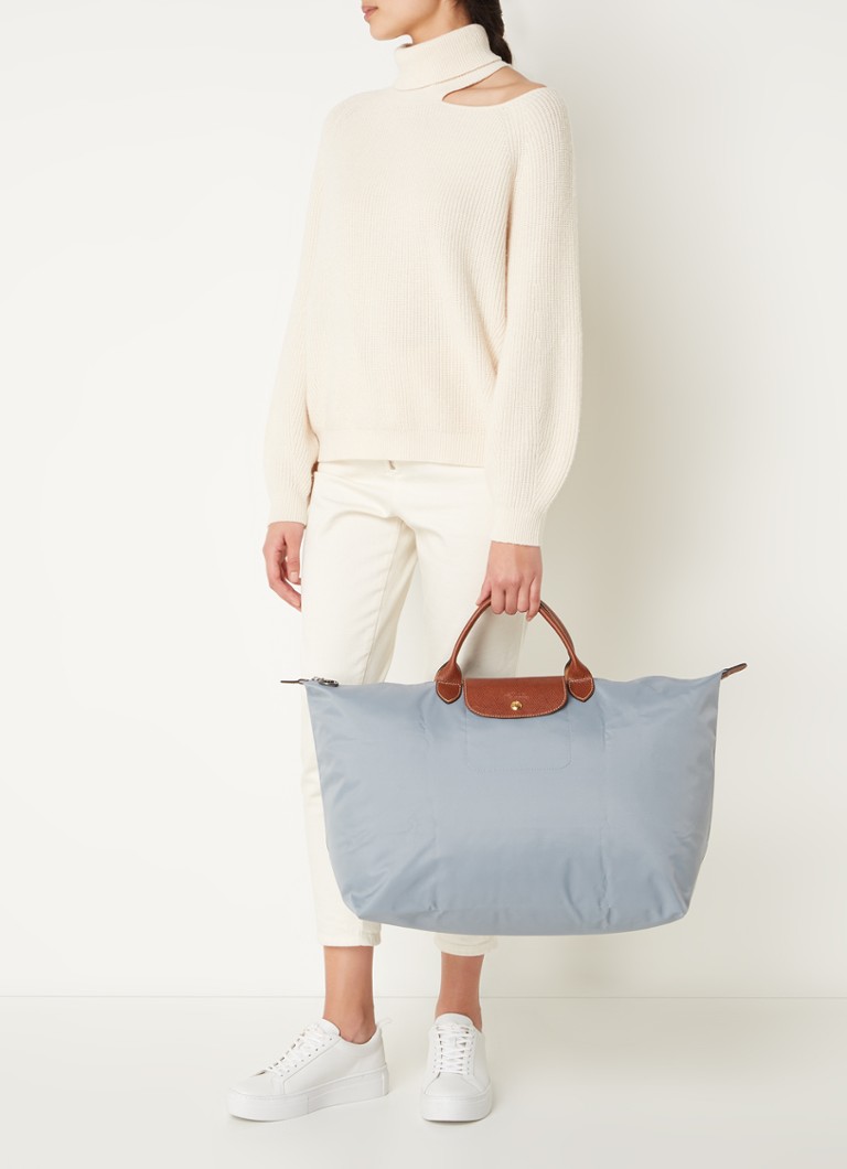 Borsa da viaggio Longchamp Le Pliage Original, taglia S, con dettagli in pelle.