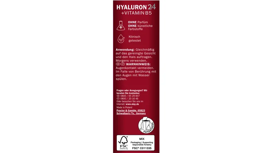 Olay REGENERIST Fluid Hyaluron24 + Vitamin B5 Serum Pumpe 40ml 40 ml