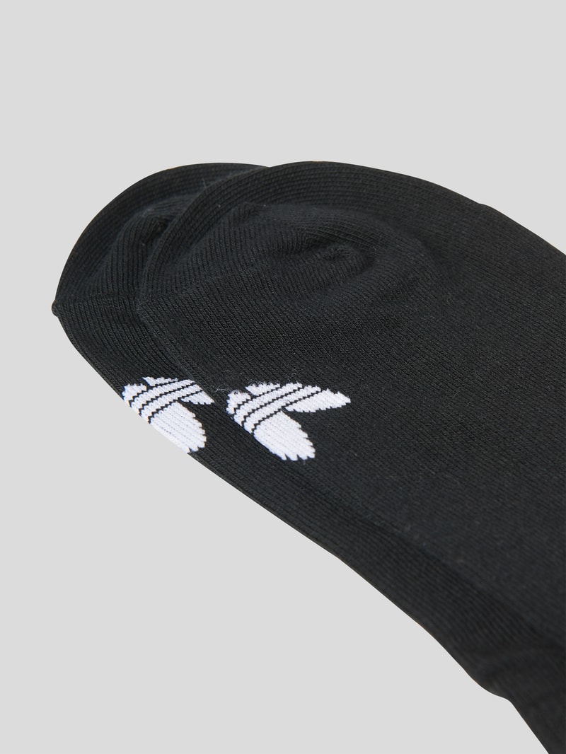 Sneakersocken aus elastischem Baumwoll-Mix im 3er-Pack in schwarz