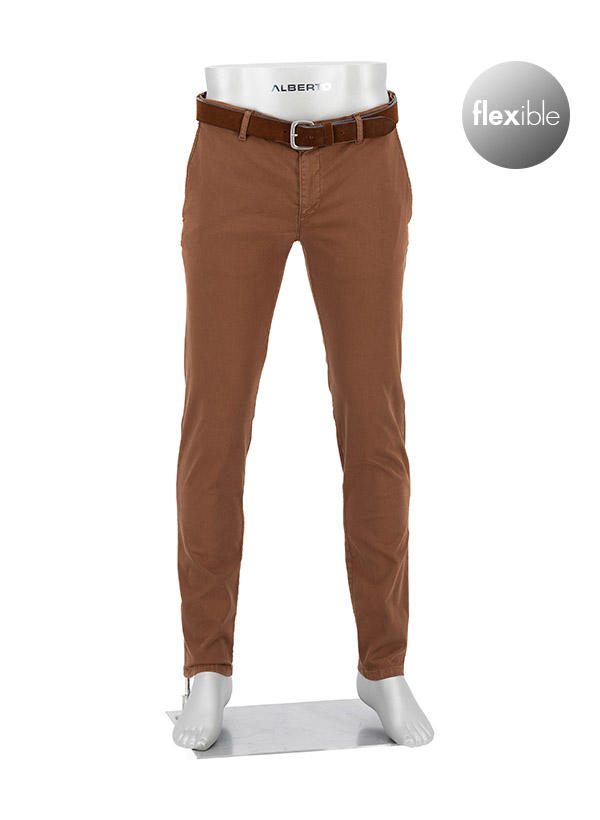 Alberto, Hose Rob, Slim Fit, Baumwolle T400®, haselnussbraun