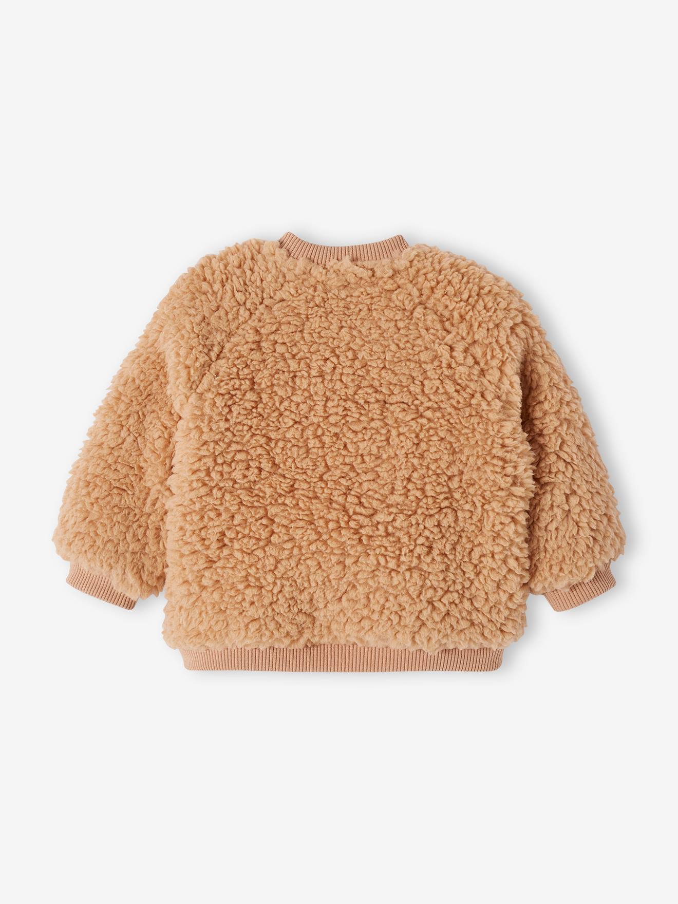 Sweat ourson bébé en sherpa cappuccino