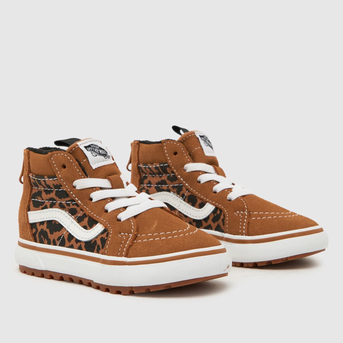 Vans bruna & vita sk8-hi zip mte-1 flickor småbarnsskor