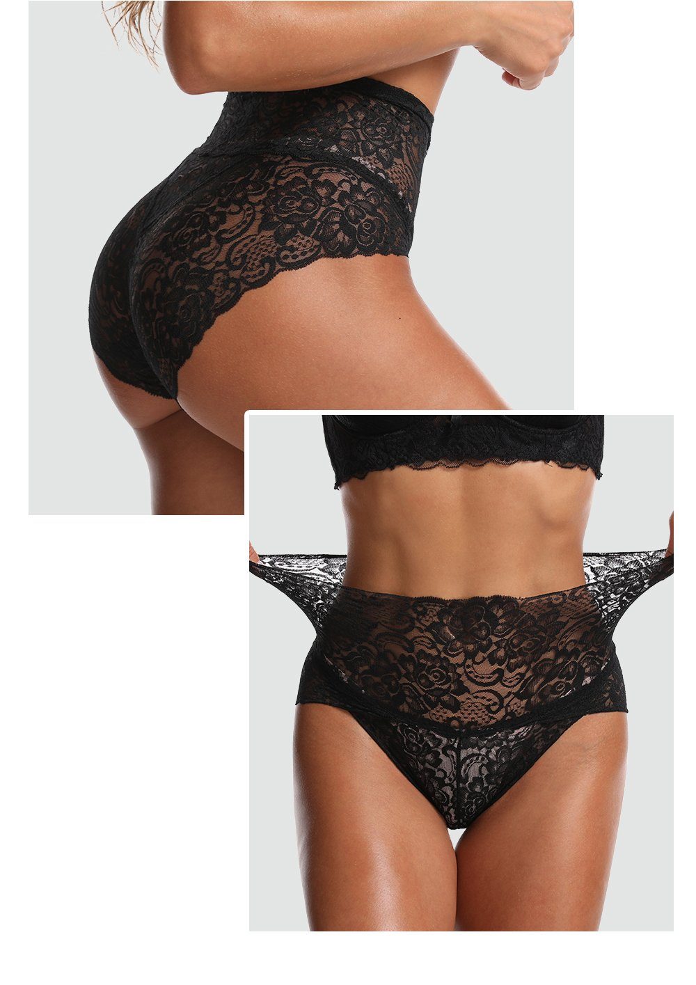 Lovolotti Taillenslip Sexy Unterhose LO-L18 High Waist Panty Hipster Miederhose