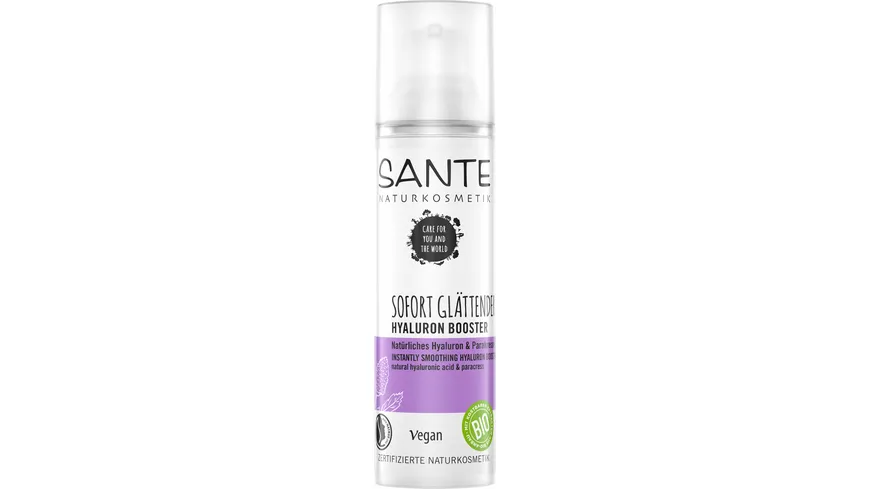 SANTE Sofort Glättender Hyaluron Booster Natürliches Hyaluron & Parakresse 30 ml