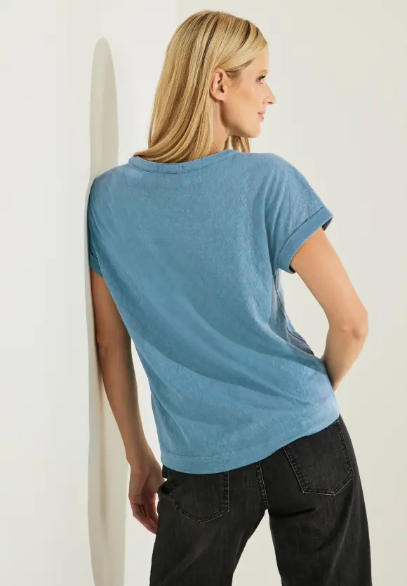 CECIL T-Shirt in Ausbrenner-Optik