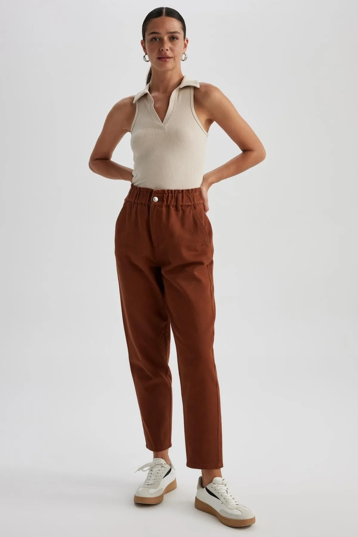DeFacto  Baggy-Hose aus Gabardine 100 Baumwolle S2790az23wn