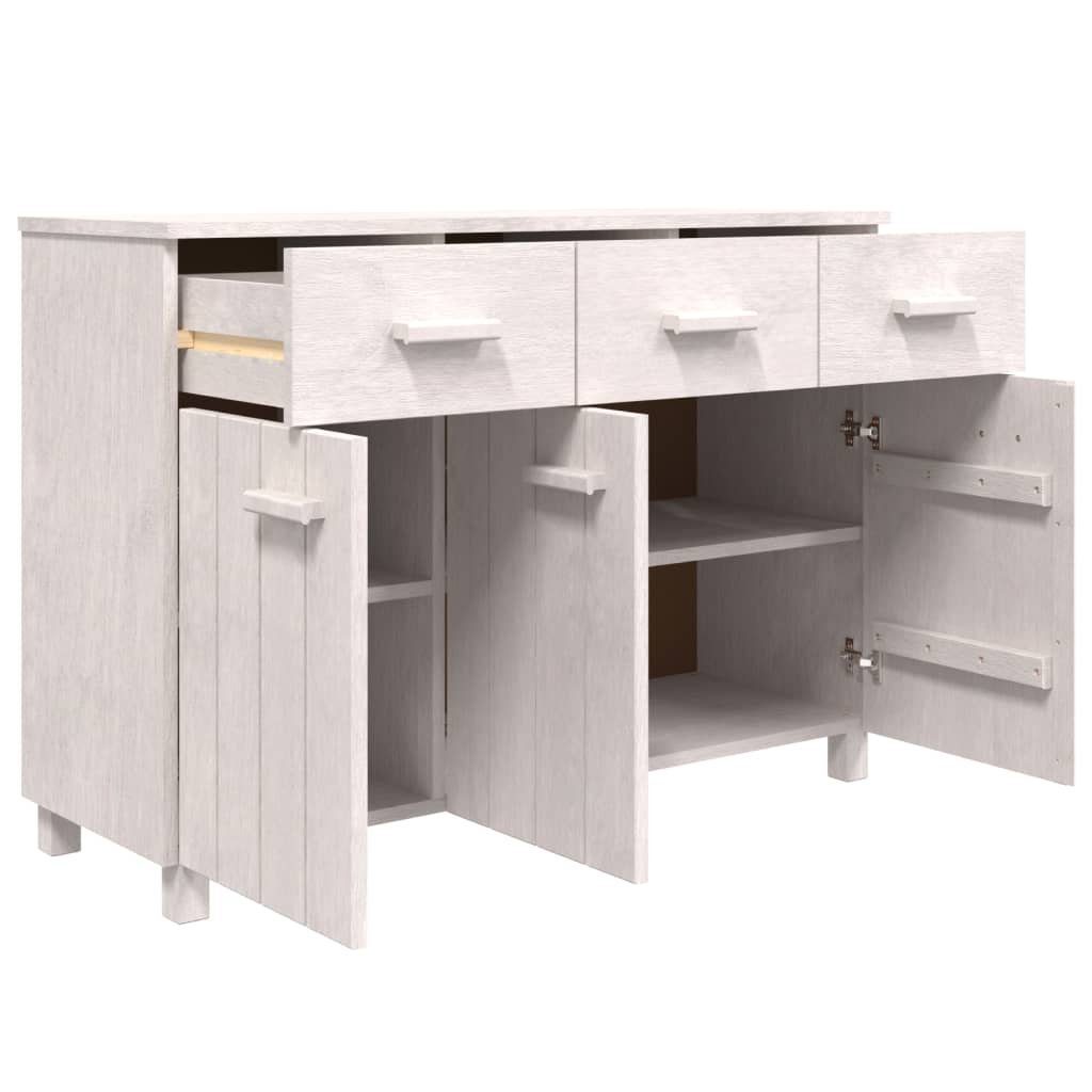vidaXL Sideboard Sideboard HAMAR Weiß 113x40x80 cm Massivholz Kiefer (1 St)