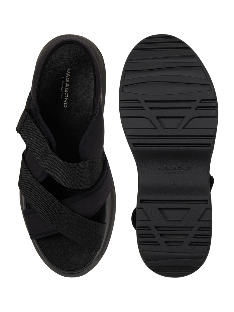Sandalen aus Textil Modell 'Essy' in schwarz