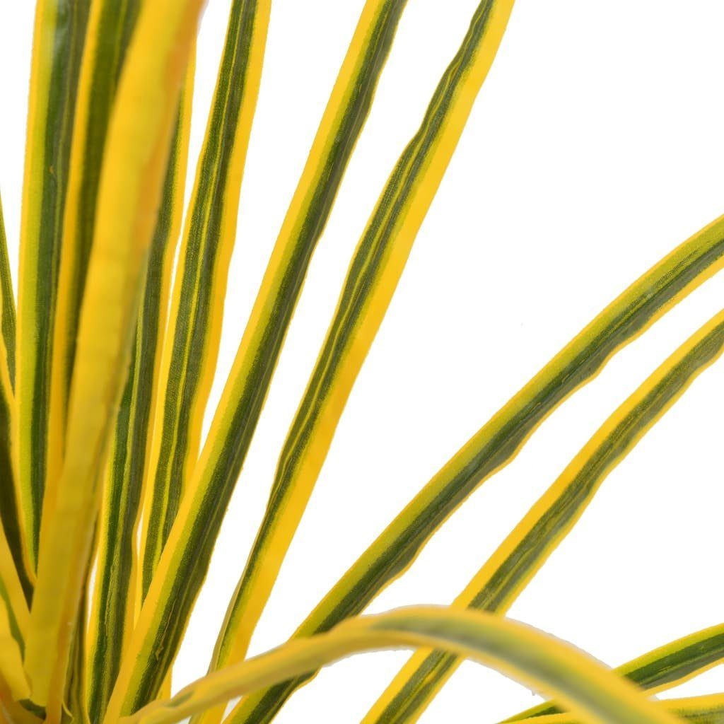 Kunstrasen Künstliche Pflanze Dracaena mit Topf Gelb 125 cm, vidaXL, Höhe: 125 mm