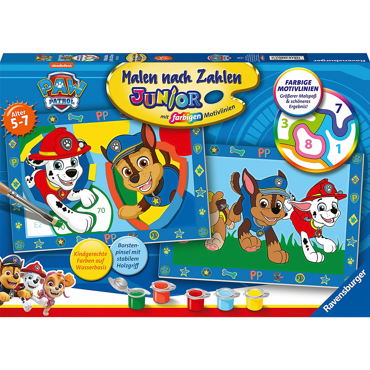Ravensburger Malen nach Zahlen 20286 - Paw Patrol - Kinder 5-7 Jahre