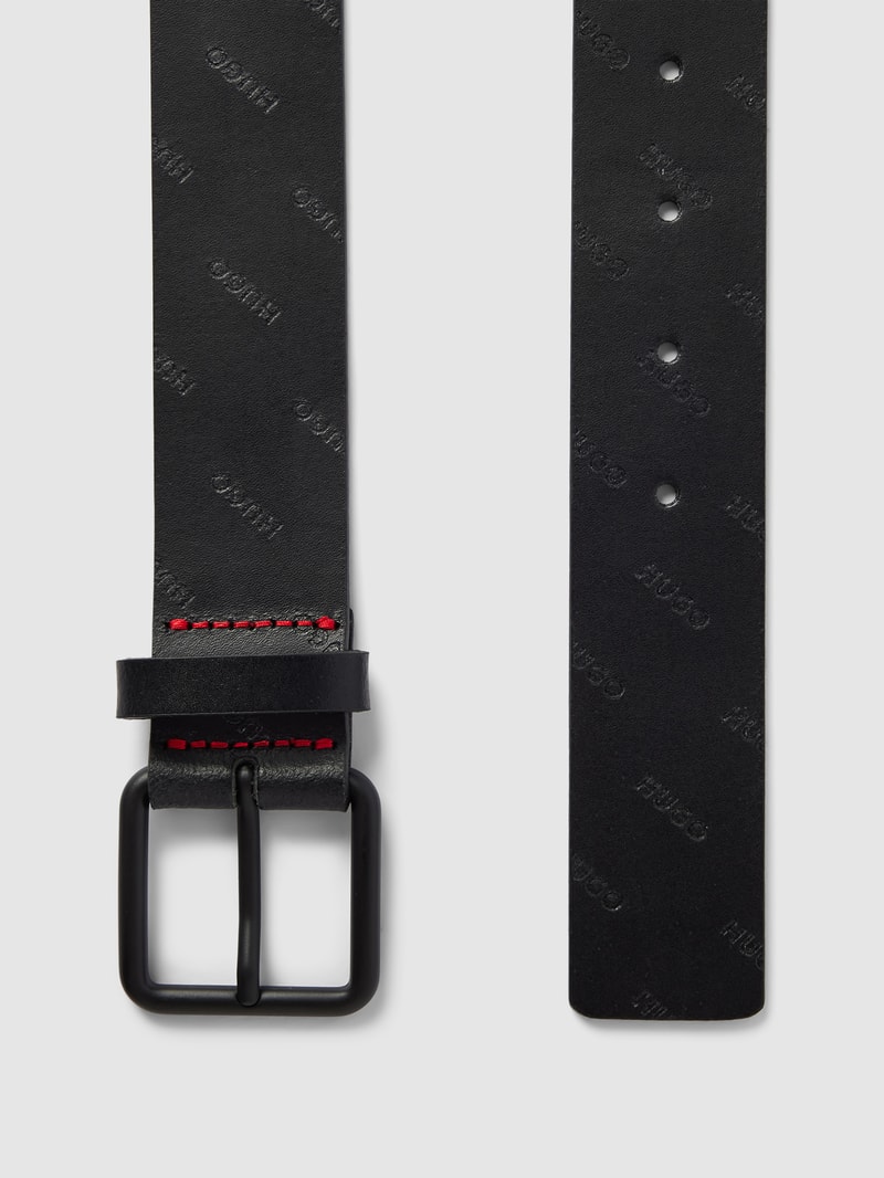 Gürtel mit Label-Details Modell 'Graf' in schwarz