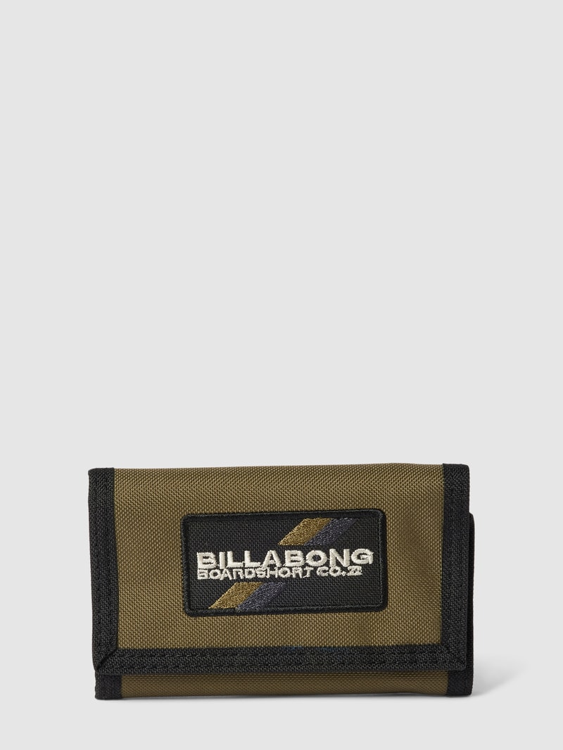 Portemonnaie mit Label-Stitching in khaki