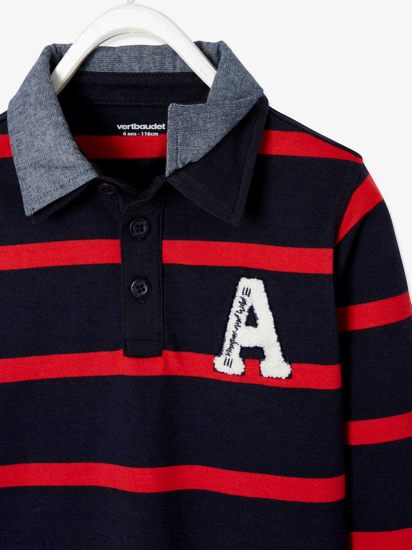Vertbaudet Jungen Poloshirt mit Lageneffekt - englischgrün